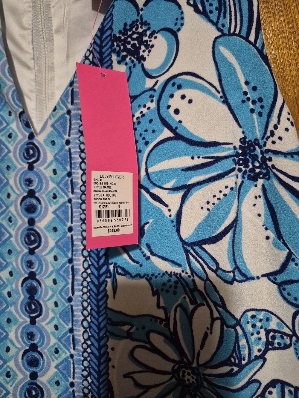 Lilly Pulitzer Donna Maxi Romper Sz. 8 - Picture 6 of 10